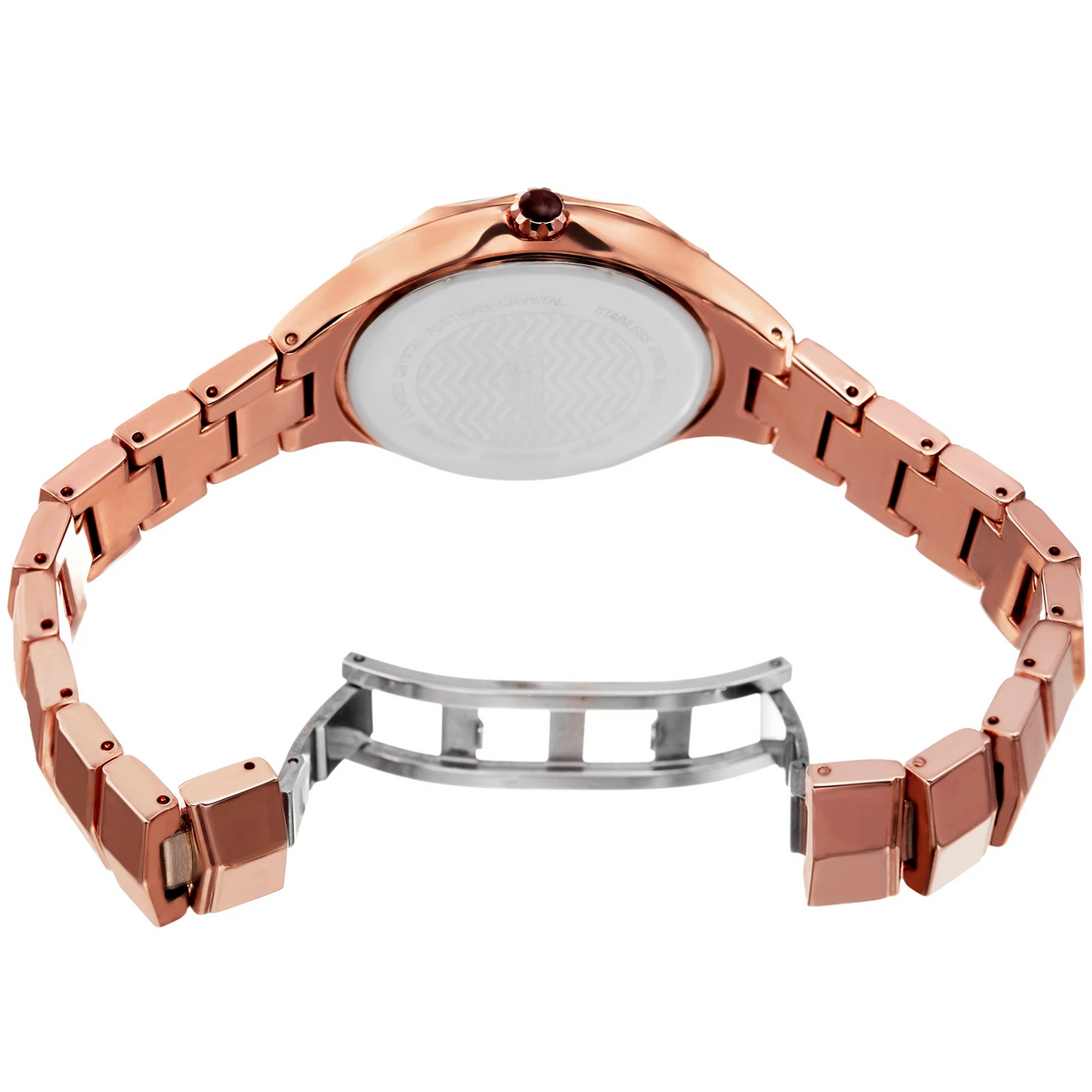 Akribos XXIV Rose Gold Tone Case on Rose Gold Tone Bracelet, Brown Dial with Rose Gold Tone Hands