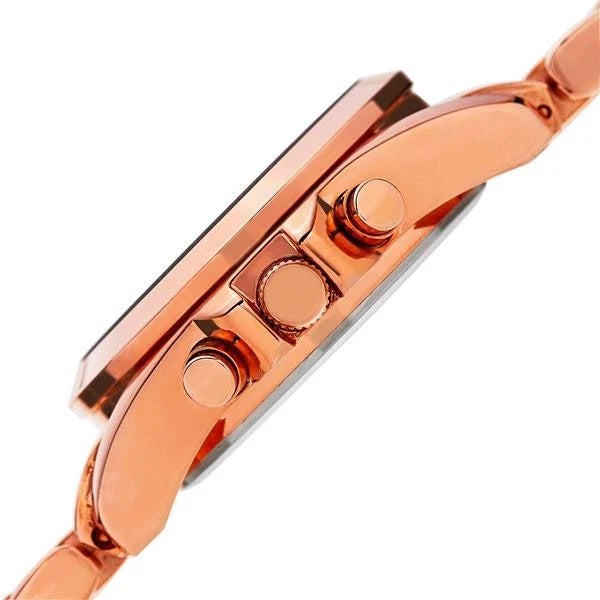 Akribos XXIV Rose Gold Flashed Alloy Case on Rose Gold Bracelet, Royal Blue Dial with Rose Gold Tone Hands
