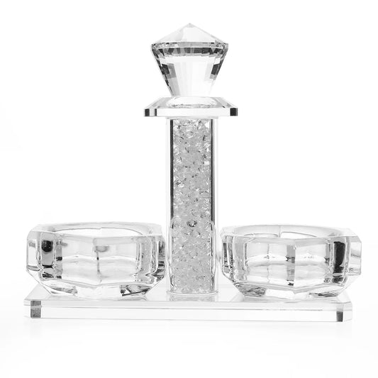 Shirt Diamond salt holder on a tray - White background - AFH Bargains
