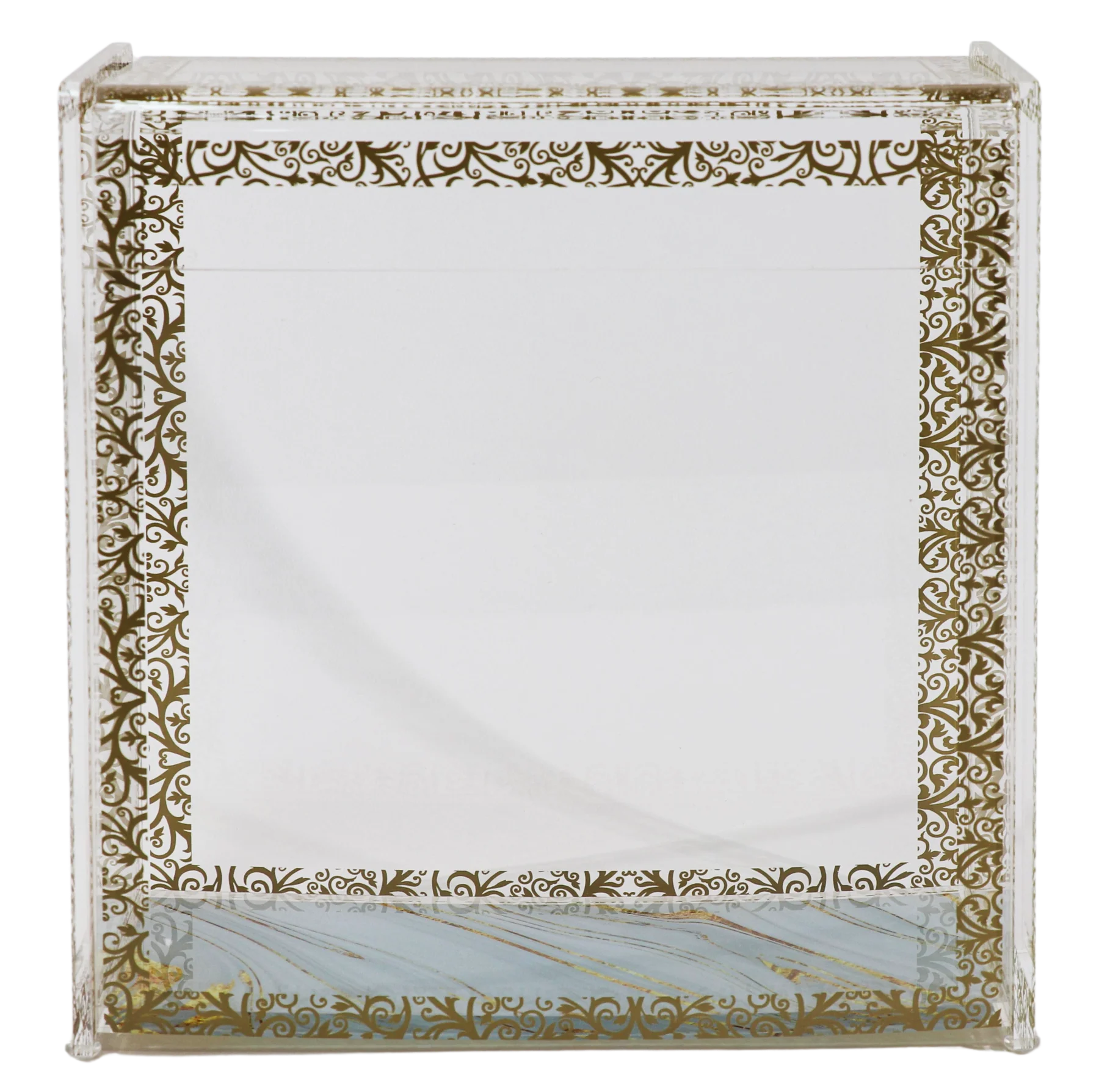 Decorative Matzah Box with intricate gold patterns on a white background - AFH bargains