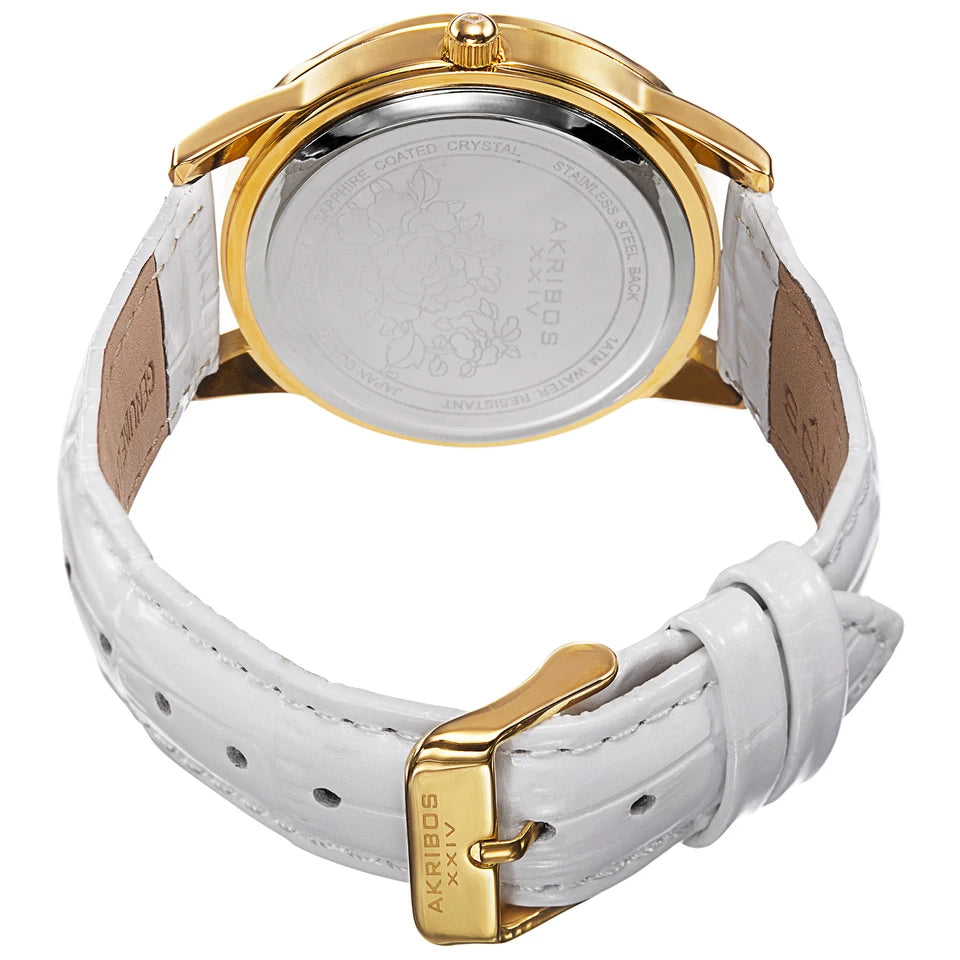 Akribos XXIV Black Ion Plated Alloy Case on Black Bracelet, Black Dial with Silver Tone Hands