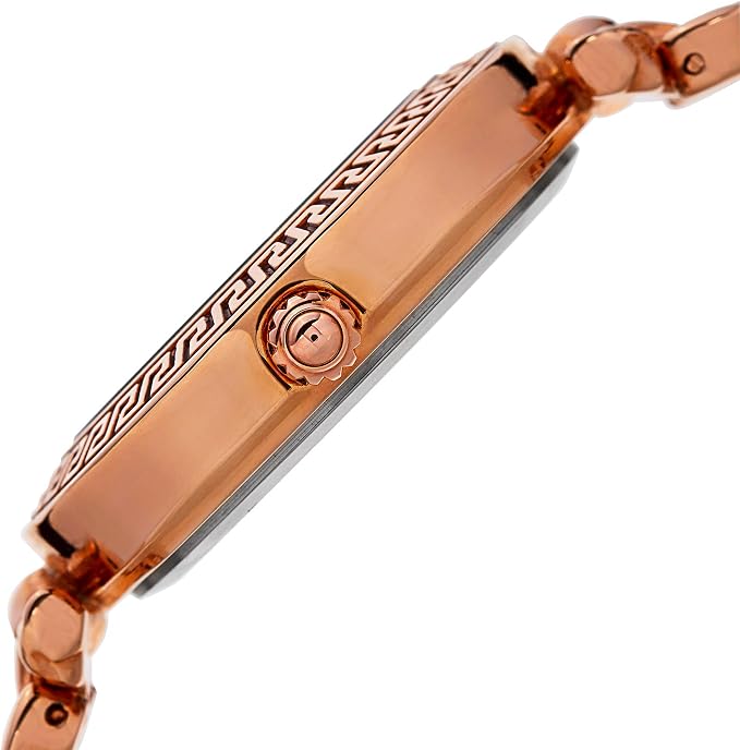 Akribos XXIV Rose Gold Ion Plated Alloy Case on Rose Gold Bracelet, Pink Mother of Pearl and Rose Gold Dial with Rose Gold Tone Hands