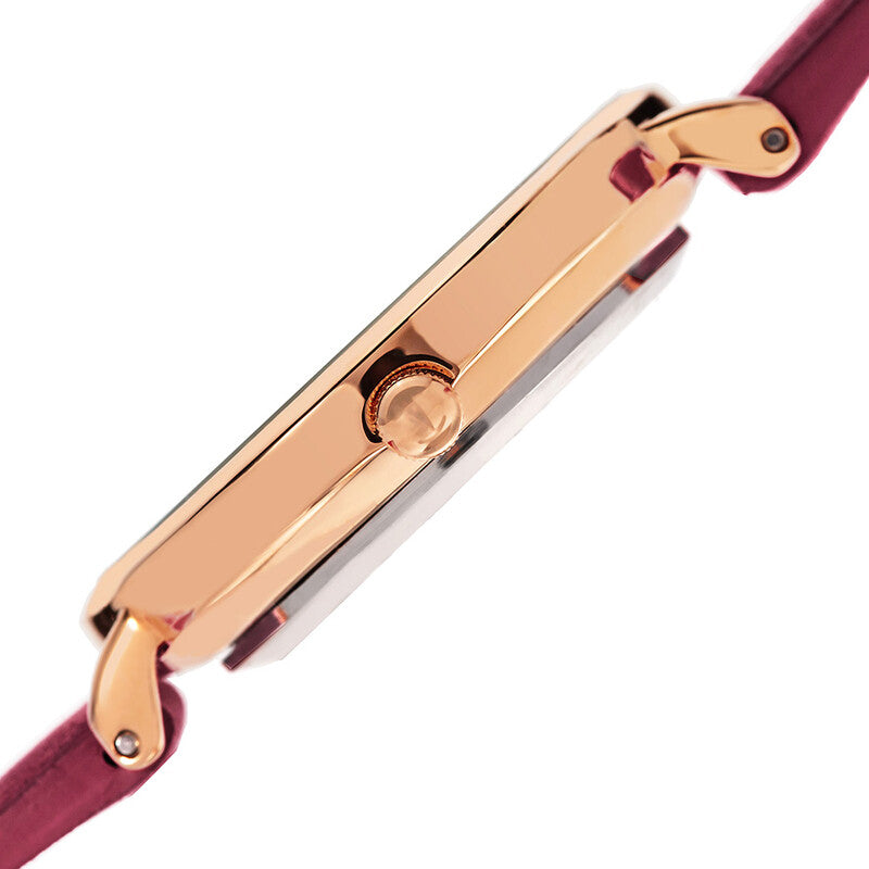 Akribos XXIV Rose Gold Tone Case on Rose Pink Strap, Rose Gold Dial with Rose Gold Tone Hands