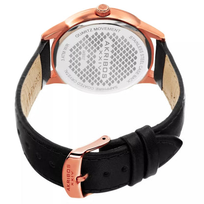 Akribos XXIV IPRG VERSION BU GOLDSTONE DIAL, BK STRAP