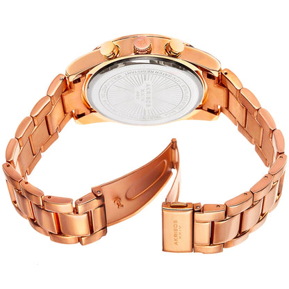 Akribos XXIV Rose Gold Ion Plated Alloy Case on Rose Gold Bracelet, Rose Gold Dial with Rose Gold Tone Hands