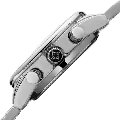 Akribos XXIV Ion Plated Silver Tone SMART Watch, with Blue Dial, on a Silver Tone Stainless Steel Link Bracelet