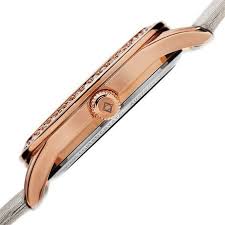 Akribos XXIV Rose Gold Ion Plated Alloy Case on Rose Gold Bracelet, White Dial with Rose Gold Tone Hands