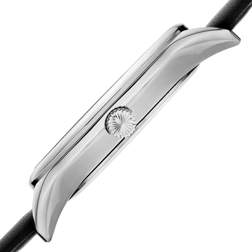 Akribos XXIV Silver tone Case on Black Strap, Silver Dial with Silver Tone Hands