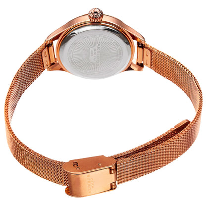 Akribos XXIV Rose Gold Tone Case on Rose Gold Bracelet, Rose Gold Dial with Rose Gold Tone Hands