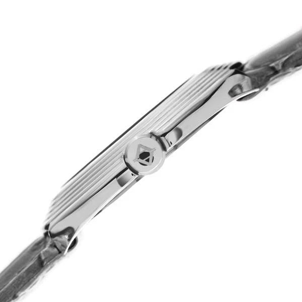 Akribos XXIV Silver Tone Case on Gray Strap, White Mother of Pearl Dial with Silver Tone Hands