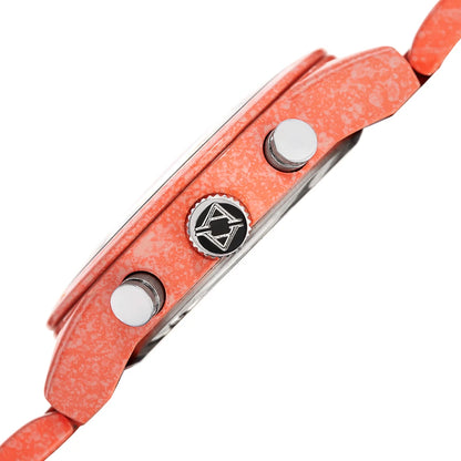 Akribos XXIV Peach case on Peach Bracelet, Peach dial with Silver Tone Hands