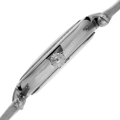 Akribos XXIV Silver Ion Plated Alloy Case on Silver Strap, White Mother of Pearl and Silver Dial with Silver Tone Hands