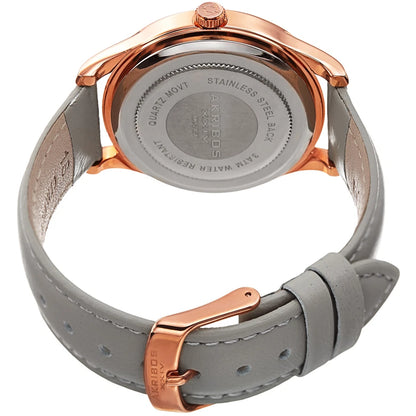 Akribos XXIV Rose Gold Tone Case on Light Gray Strap, Silver Dial with Rose Gold Tone Hands