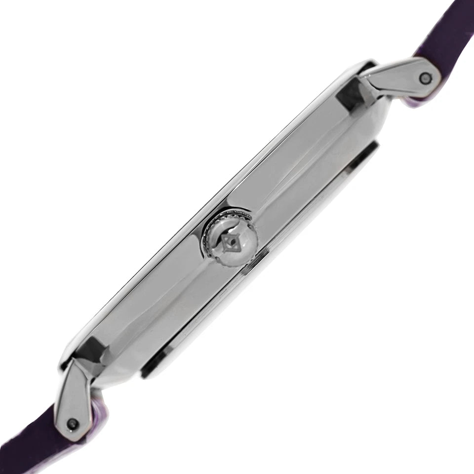 Akribos XXIV Silver Tone Case on Multi Colored Snakeskin Strap, Silver Dial with Silver Tone Hands