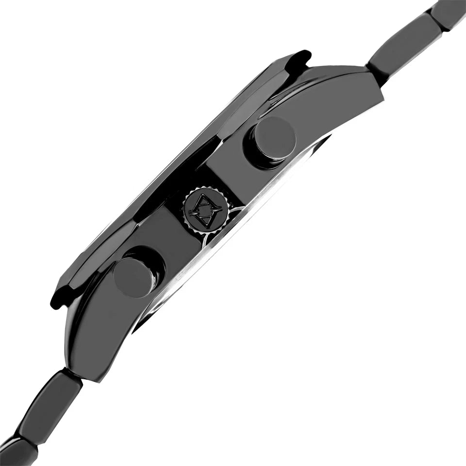 Akribos XXIV Gray Case on Gray Bracelet, Dark Gray with Gray Hands