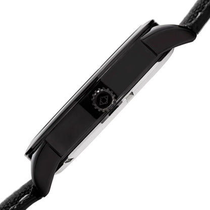 Akribos XXIV Gray Ion Plated Case on Black Strap, Orange Dial with Black Hands