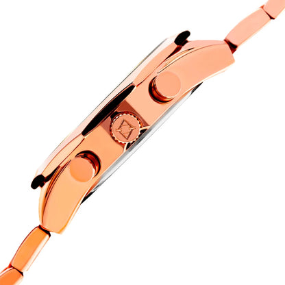 Akribos XXIV Rose Gold Tone Case on Rose Gold Tone Bracelet, Rose Gold Dial with Rose Gold Tone Hands