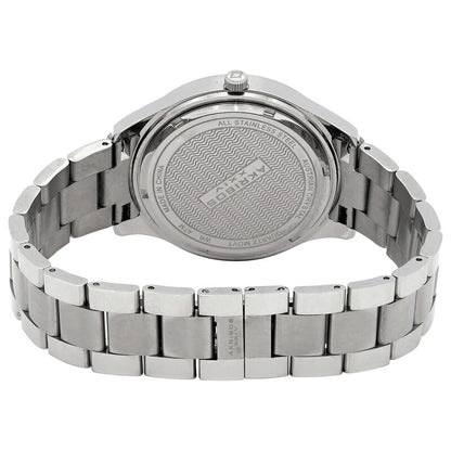 Akribos XXIV Stainless Steel Case on Stainless Steel Bracelet, Light Blue Mother of Pearl Dial with Silver Tone Hands