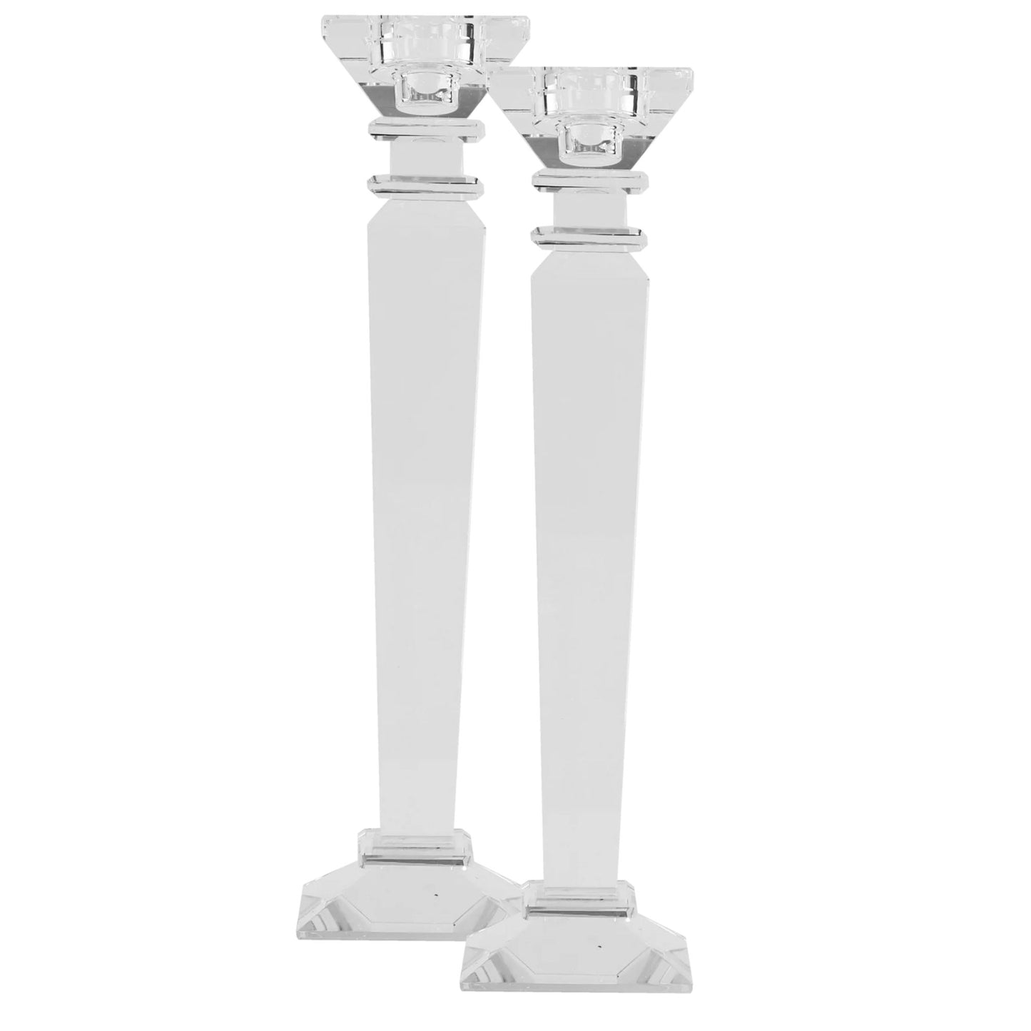 Two crystal decorative candle Holders on a white background - AFH Bargains