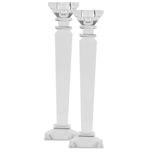 Two crystal decorative candle Holders on a white background - AFH Bargains