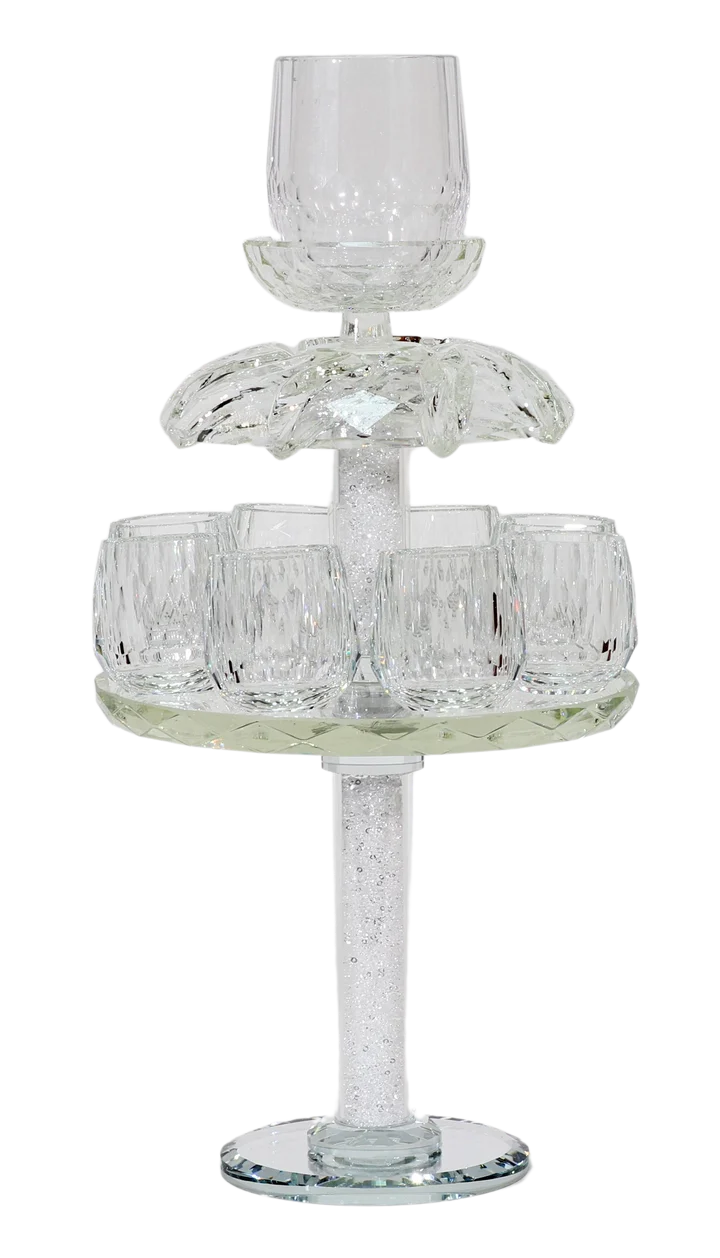 Crystal 8 Cups Fountain 12"H- Clear Filling
