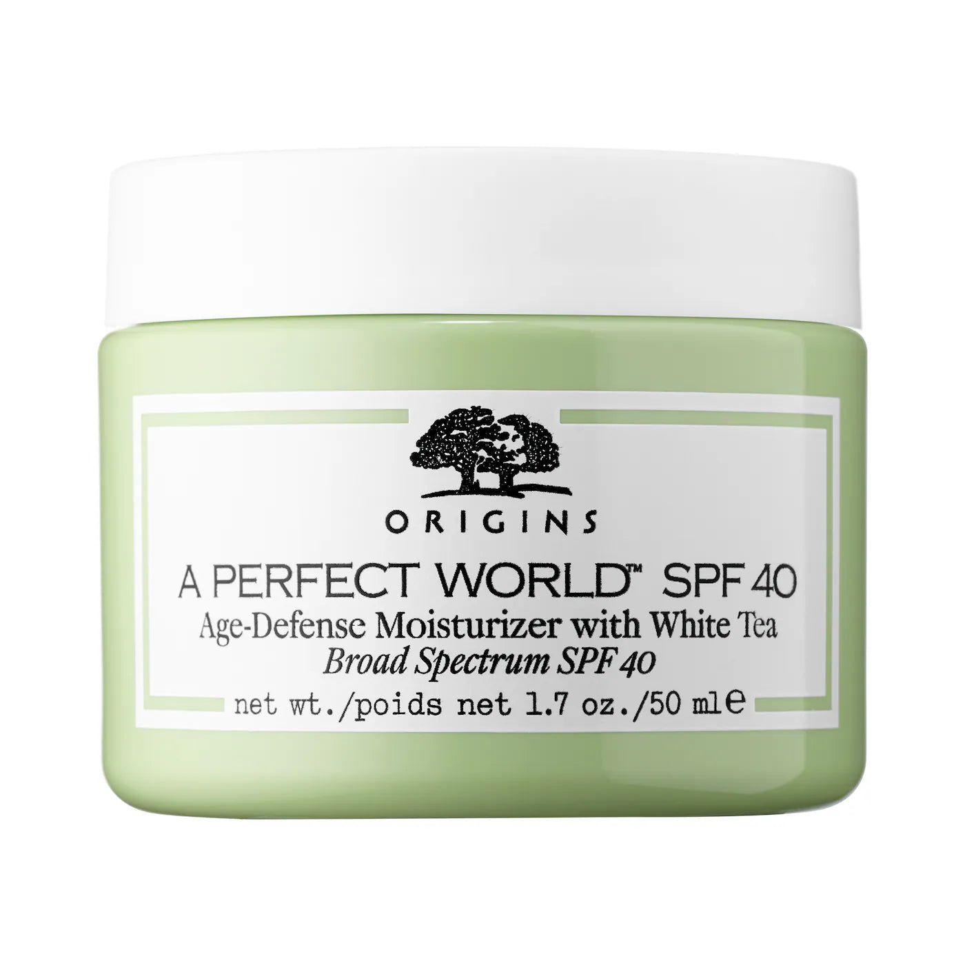 Origins A Perfect World SPF 40 Age‑Defense Moisturizer with White Tea – 1.7 oz
