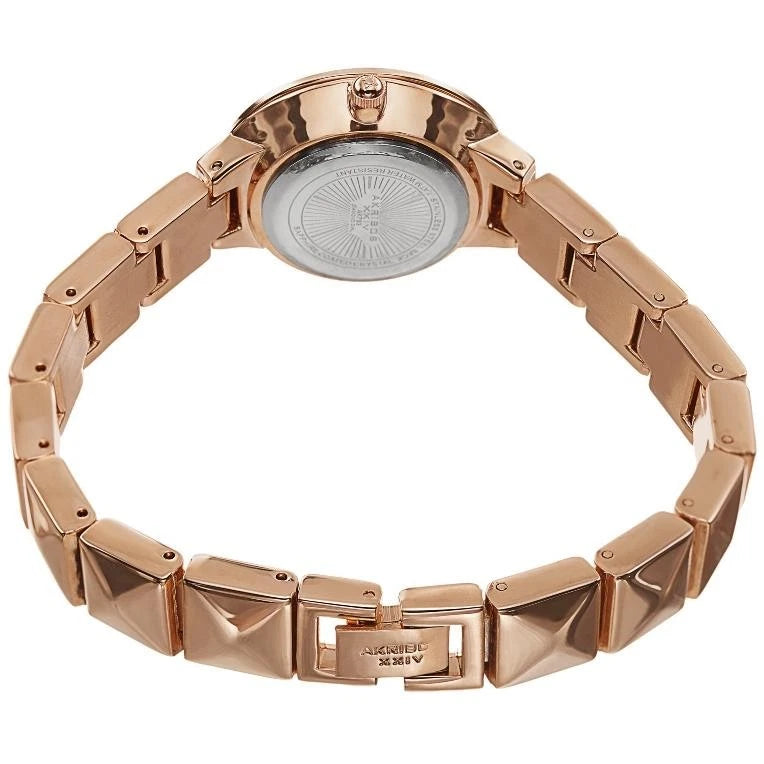 Akribos XXIV Rose Gold Flashed Alloy Case on Rose Gold Bracelet, Rose Gold Dial with Rose Gold Tone Hands