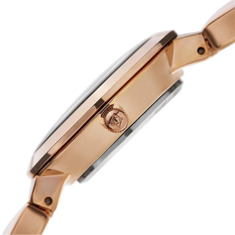 Akribos XXIV Rose Gold Flashed Alloy Case on Rose Gold Bracelet, Rose Gold Dial with Rose Gold Tone Hands