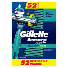 Gillette Sensor2 Plus Disposable Razors — 52-Count