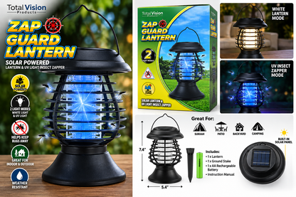 Zap Guard Solar Lantern & UV Insect Zapper – 2 Light Modes