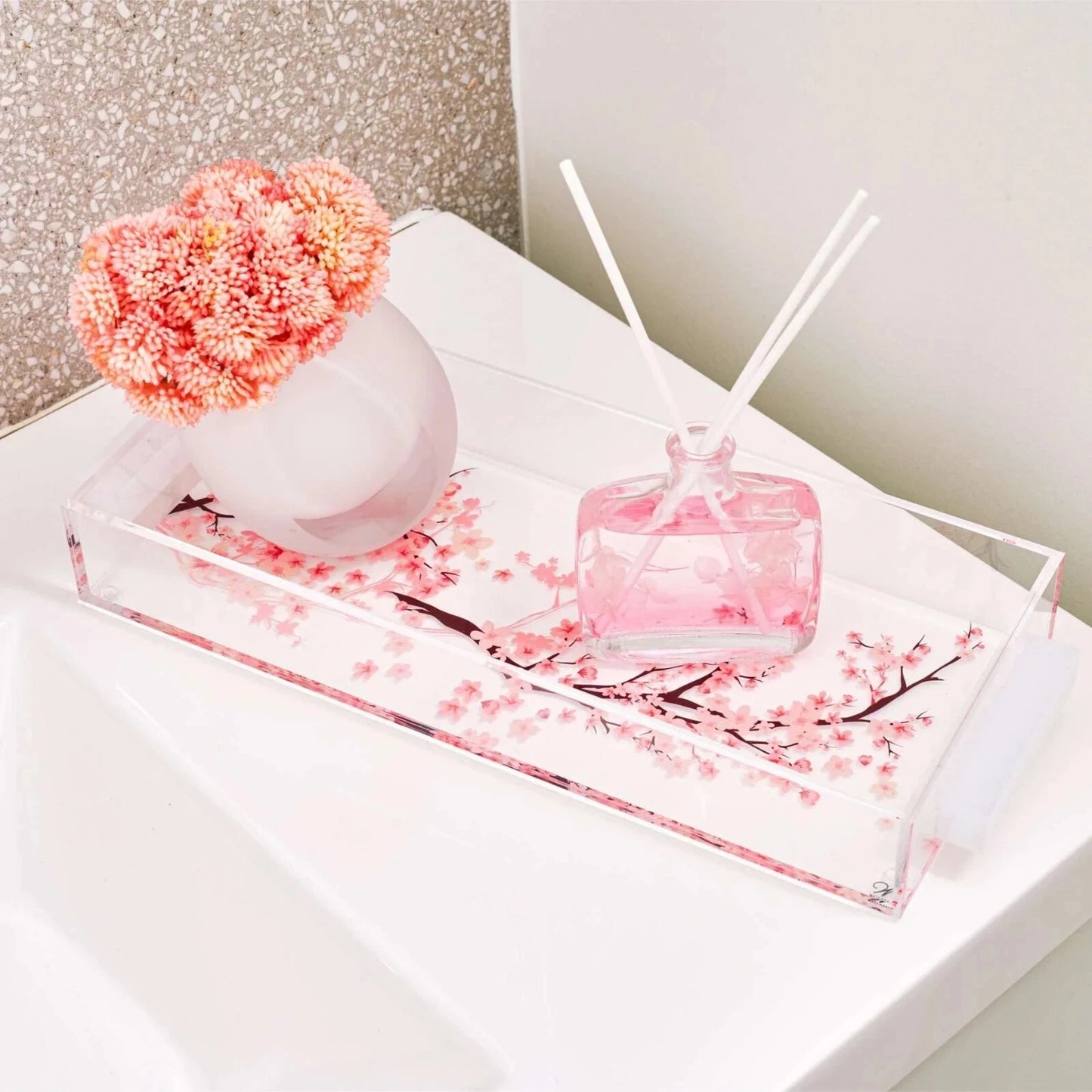 Petite Pine Needle Design Natural Cherry Blossom Scent Flameless Reed Diffuser